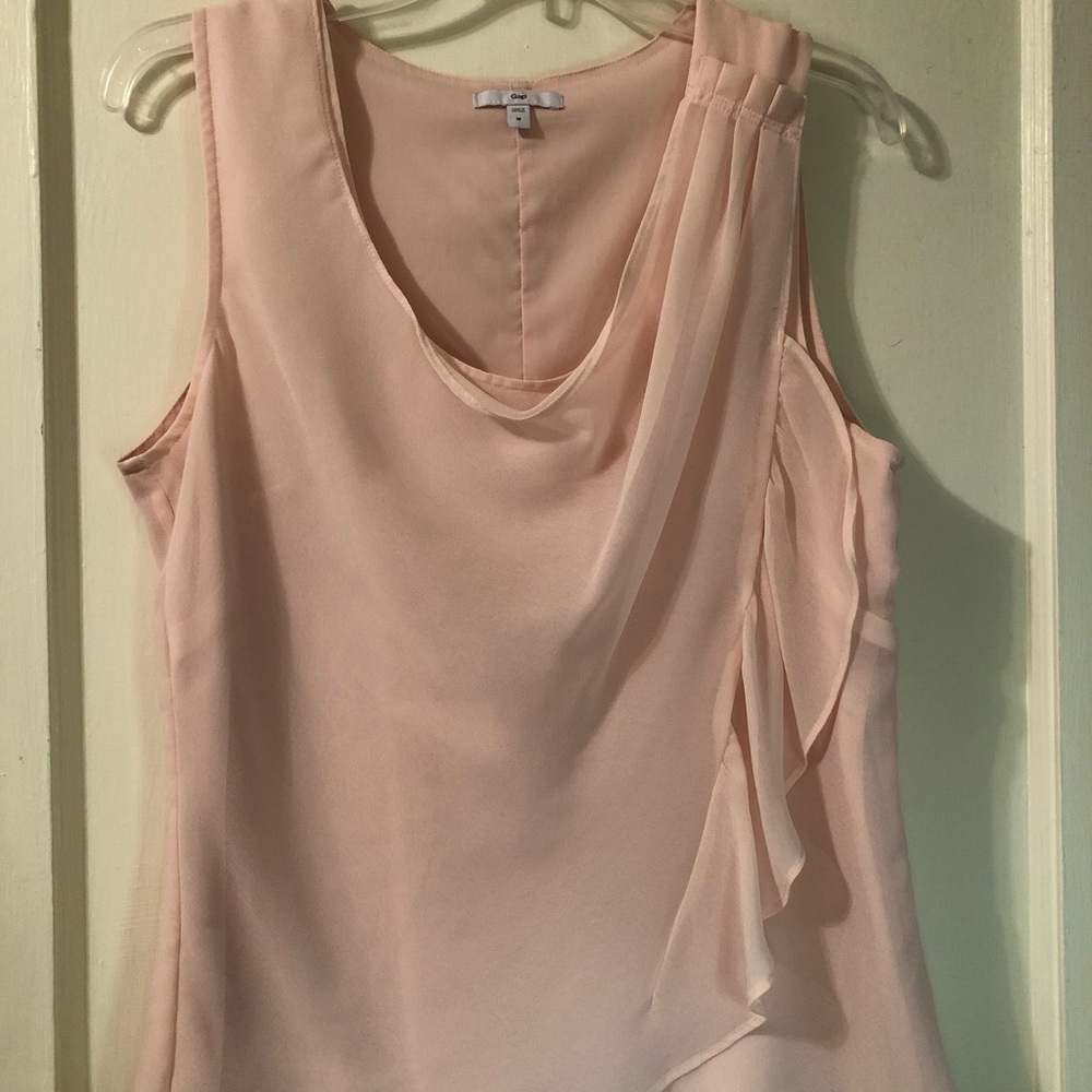 GAP pale pink, fluid drapey top